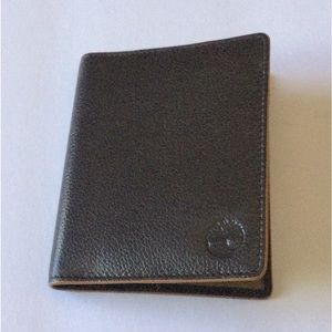 TIMBERLAND LEATHER PASSPORT HOLDER CASE BROWN NWOT